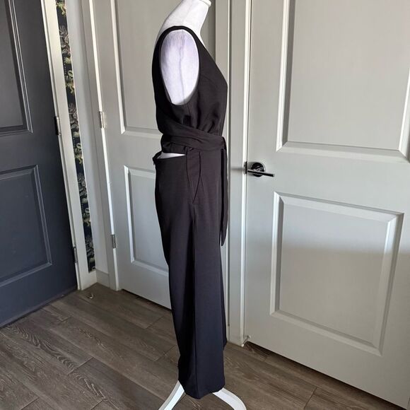 Mod Ref Black Multi-Way Sleeveless Wide Leg Jumpsuit Size M - Picture 3 of 9